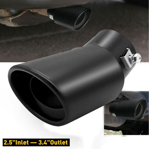 Oval exhaust tail pipe black - pipe,