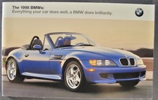 1998 BMW 36pg Brochure Z3 M3 Roadster Coupe 750iL 540i 328i Convertible Original