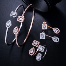 3Pcs Adjustable CZ Rose Gold