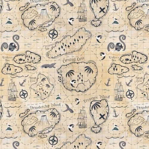 Fat quarter nutex pirates - nutex, a