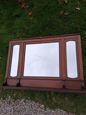 Beautiful Antique Mahogany Overmantle Mirror Circa 1900