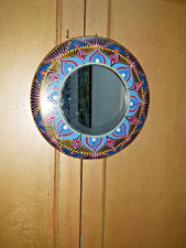 HAND PAINTED BALI MIRROR -