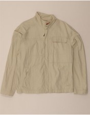 OXBOW Mens Utility Jacket UK 40 Large Beige Cotton DF01
