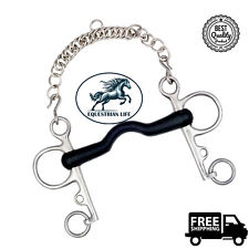 Rubber Port Mouth Pelham Horse Bit (EQUESTRIAN LIFE ® LTD) SAME DAY DISPATCH
