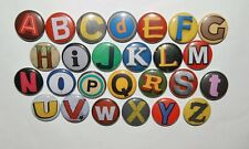 ALPHABET LETTERS A-Z Button Badge 25mm / 1 inch - SIGN GRAFFITI 