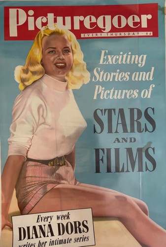 Vintage diana dors poster 1955 - vintage,