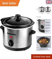 Sleek Black 1.5L Slow Cooker
