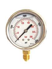 HIGH PRESSURE GAUGES HYDRAULIC GLYCERINE FILLED  63mm upto 10,000 PSI  1/4 BSP A