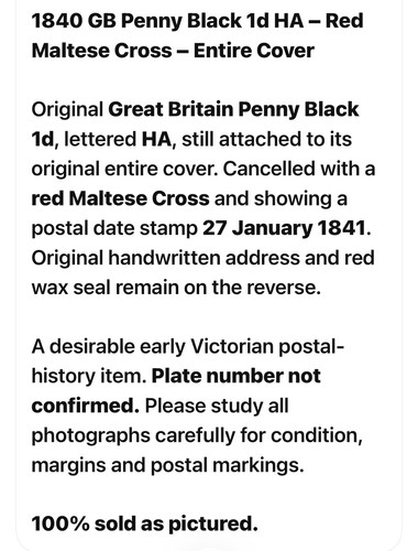 Great britain 1840 penny - penny, black
