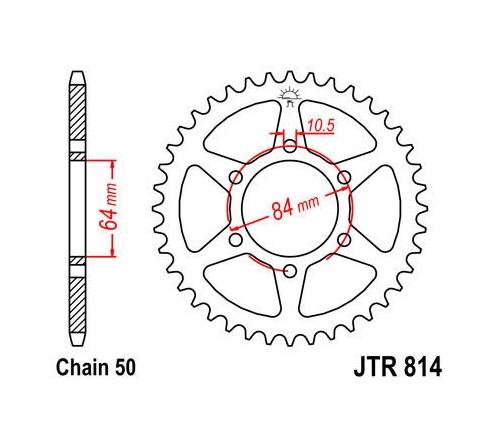 Steel rear sprocket - steel, 530