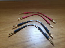 Chord Company Sarsen Speaker Cable Jumpers - 4mm Banana Plugs -G/Plated Plugs - 
