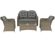 4 Pieces Rattan Sofa Set