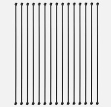 15 Pack Iron Balusters Square Hollow Stair Spindles 1/2" Metal Balusters