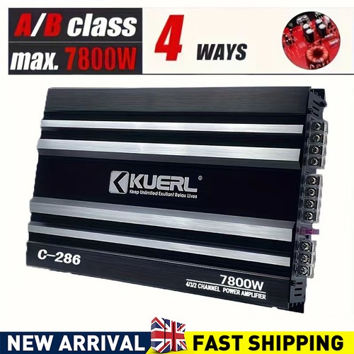 7800w 4ch car power amplifier - 4ch,