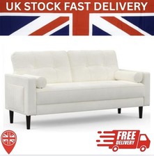 Modern 2 Seater White Sofa