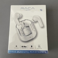 RACA Tech True Wireless Headphones WHITE In-Ear Stereo Bluetooth 5.3