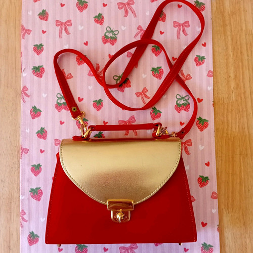 Women red colourblock faux - red,