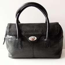 ✅ Debenhams Collection Real Leather Women's Handbag Black 27/20/10 Cm