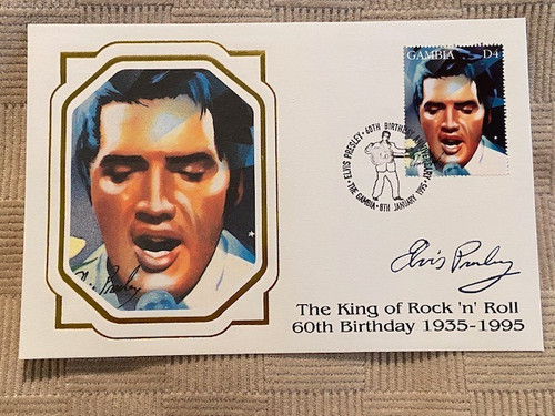 Elvis stamp envelope first - &,