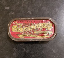Vintage French Les SavoureusesSardine Tin Empty