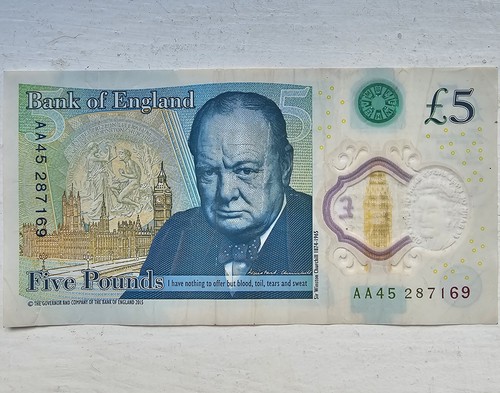 Note serial number - £5,