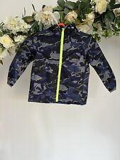 JOULES Arlow Packable Raincoat Age 4 7 & 8 Navy Blue Shark Waterproof NEW PM03
