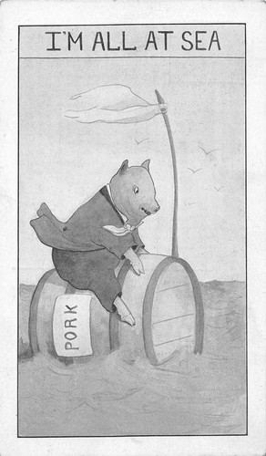 Greetings dressed pig riding - greetings,