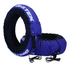 BikeTek Blue Motorcycle Tyre Warmers.  Moto3 -- 125gp   TYRW07