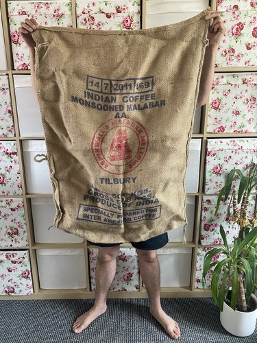 Vintage jute coffee sack - jute, large