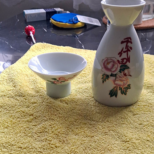 Ceramic piece sake - ceramic, set