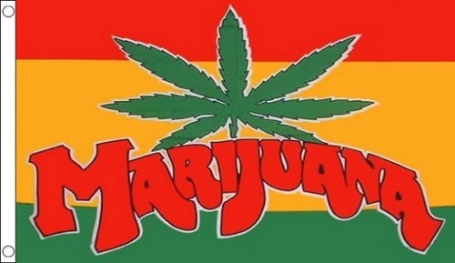 Marijuana flag 3 - marijuana, 3'