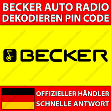 ✅BECKER RADIO DECODING PIN