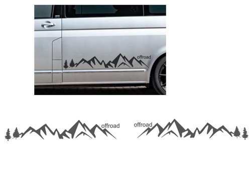 2pcs mountain alm car stickers - car,