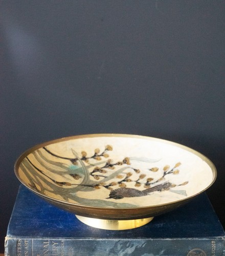 Vintage brass enamelled - vintage,