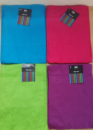 Bright kitchen apron blue - apron, pink