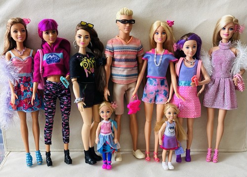 Variety used barbie and - of,