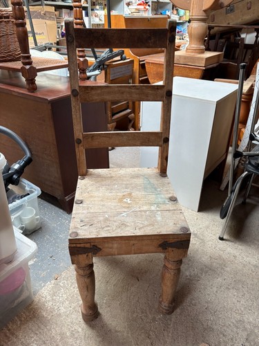 Solid oak dining chair high - oak,