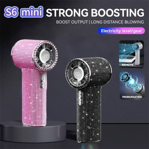 Rhinestone handheld fan mini - rhinestone,