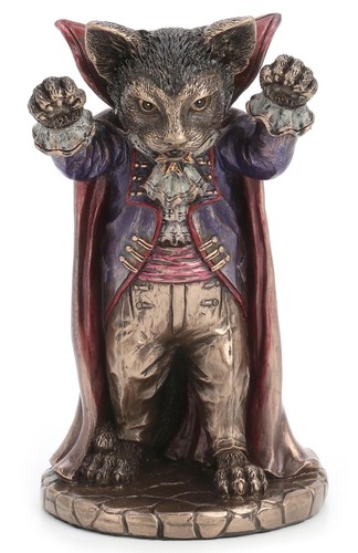 Vampire cat bronze figurine - vampire,