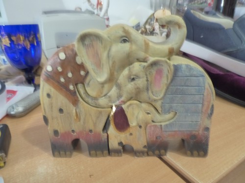 Elephant entwined ornament - elephant,