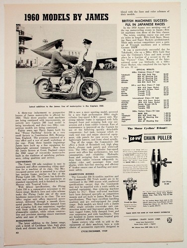 1959 james motorcycles catalog - motorcycles,