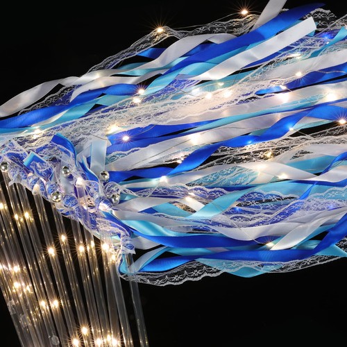 100 pcs wedding wands ribbon - 100,