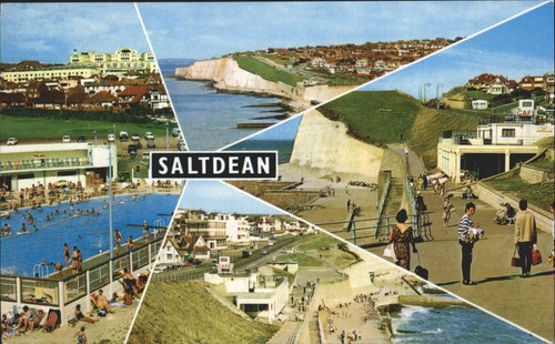 Vintage saltdean postcard - saltdean,