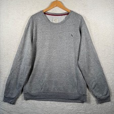 Jack Wills Men Sweatshirt Grey Crew Neck Pullover Jumper Size L Logo Embroidered