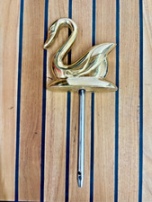 Brass Tiller Pin Swan Heavy