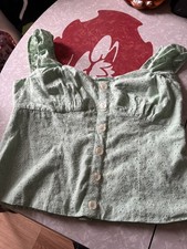 Hell Bunny  pale green gypsy style top 18 Rockabilly 50s