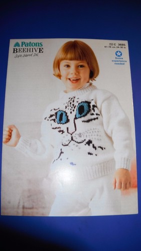 Patons child cat sweater - patons,
