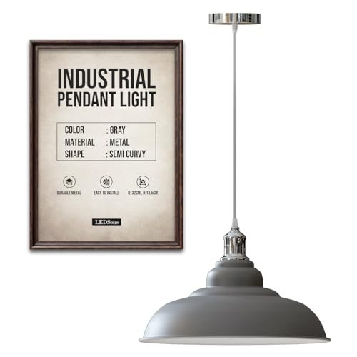 Industrial metal pendant - metal,