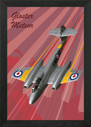 Gloster meteor pop - gloster, framed