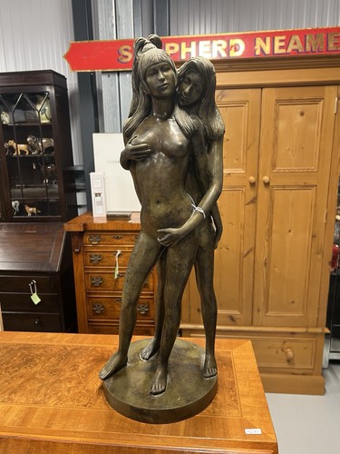 Cast bronze figure female - bronze,
